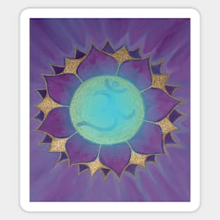 Vishuda, crown chakra Sticker